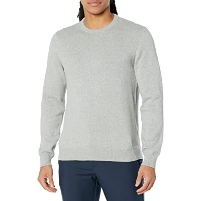Immagine di Amazon Essentials Maglione a Girocollo (Disponibile in Taglie Extra Forti) Uomo, Grigio Chiaro Puntinato, L