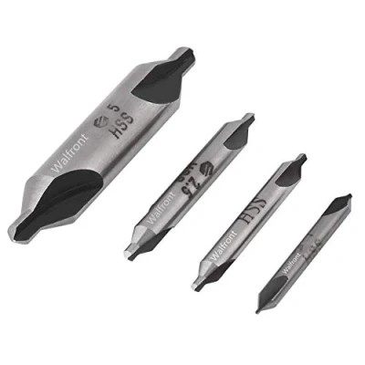 Immagine di 4Pz 1/2 / 2,5 5mm 60 Gradi Triton Inossidabile HSS Centraggio Trapano Set Bit Tornio Combinato Trivello Centro Svasatura per Metallo