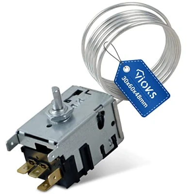 Immagine di VIOKS Termostato per frigorifero 4 x 6,3 mm AMP di ricambio Ranco K59H1300 Liebherr 6151086 Miеle 1513061 Gorenje 596279 Dаnfoss 077B6738 raffreddamento congelatore