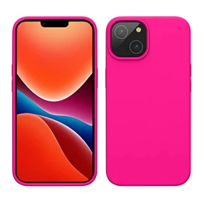 Immagine di kwmobile Cover per Apple iPhone 14 Custodia Back Case Caricatore Wireless Antiurto e Flessibile in Silicone TPU rosa shocking