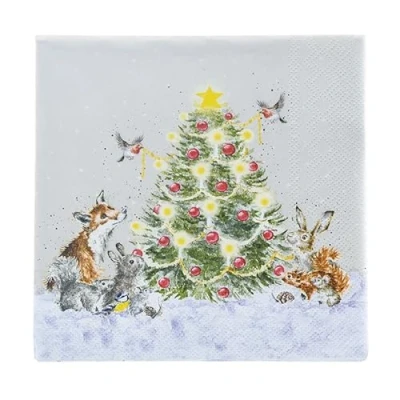 Immagine di Wrendale Designs Tovagliolo per il pranzo &quot;Oh Christmas Tree&quot;