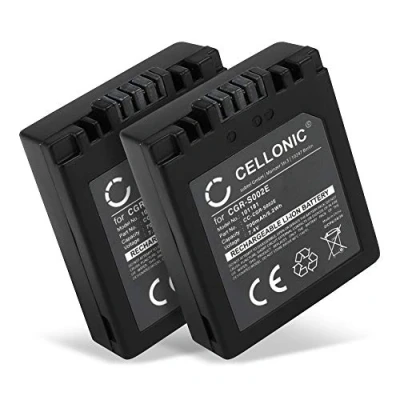 Immagine di CELLONIC 2X Batteria CGA S002e CGR S002 DMW BM7 Compatibile con Panasonic Lumix DmC FZ20, FZ5, FZ10, FZ3, FC20, FZ4 700mAh 7.2V 7.4V