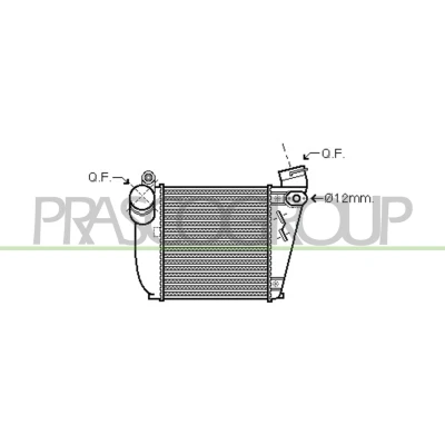 Immagine di PRASCO AD016N004 Intercooler con giunti rapidi VOLKSWAGEN: Golf 4, Bora Variant, SEAT: Leon I Hatchback, SKODA: Octavia 1 Combi