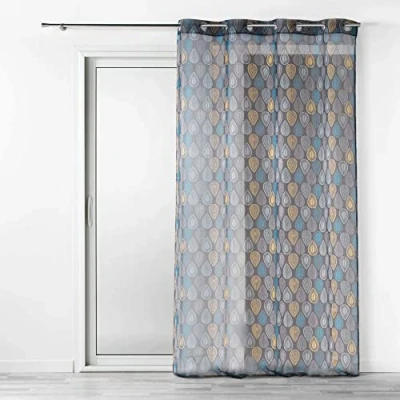 Immagine di douceur d&#039;Intérieur palpito Pannello a occhielli Poliestere, grigio, 240x140 cm