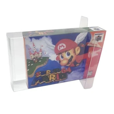 Immagine di TRIPHKAR 10 Pezzi Trasparente Custodia Protettiva Giochi Caso per Nintendo SNES N64 Cartuccia