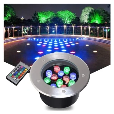 Immagine di Faretti LED Esterno Faretto Luce Da Pavimento, Illuminazione paesaggistica esterna impermeabile IP67, RGB con luci calpestabili telecomandate, sotterranea a colori ( Color : 85 265V