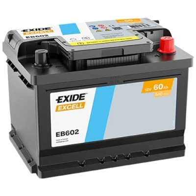 Immagine di EXIDE EXCELL EB602 Batteria avviamento 12V 60Ah 520A B13 FORD: FIESTA 6, FOCUS 3, 7, OPEL: Zafira C Tourer, Meriva A, Corsa D Hatchback