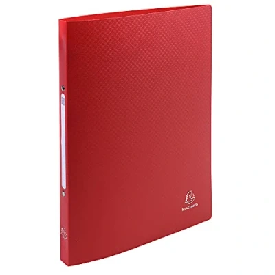 Immagine di Exacompta 54195E 1 Raccoglitore Opak con Etichetta Polipropilene Opaco 0.5 mm 2 Anelli Tondi 15 Dorso 20 F.to Esterno 25x32 cm per A4 Colore: Rosso