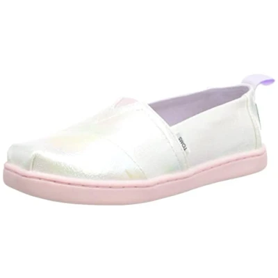 Immagine di TOMS Tiny Glitter Alpargata, Mocassino Bambine e ragazze, Bianco, 19.5 EU