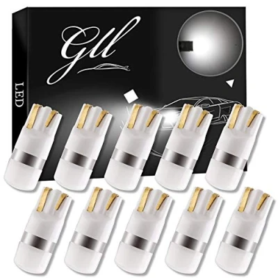 Immagine di GLL T10 501 Lampadine a LED Bianco W5W 194 168 2825 Senza Tappo Cuneo 3030 1SMD per Interni Auto Cupola Luce Cruscotto di Posizione del Bagagliaio Laterale