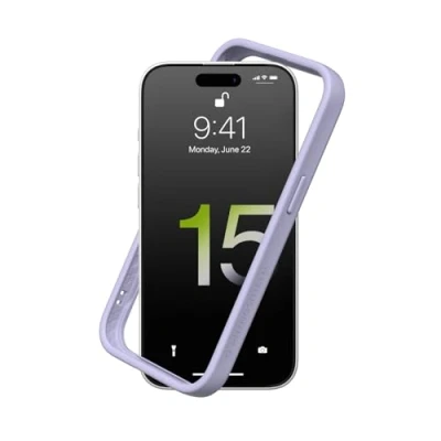 Immagine di RhinoShield Bumper Case Compatible with [iPhone 15 Plus] CrashGuard Shock Absorbent Slim Design Protective Cover 3.5M / 11ft Drop Protection Lavender