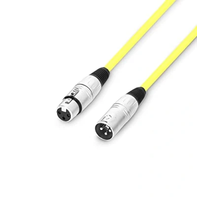 Immagine di Adam Hall Cables 3 STAR MMF 0100 YEL Cavo microfono XLR femmina su maschio, 1 m, colore: Giallo