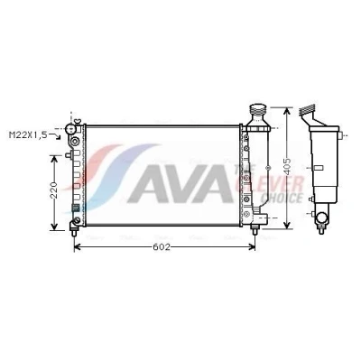 Immagine di PRASCO PEA2216 Radiatore motore Alluminio 532 322 23 Alette di raffreddamento montate meccanicamente PEUGEOT: 106 II Hatchback