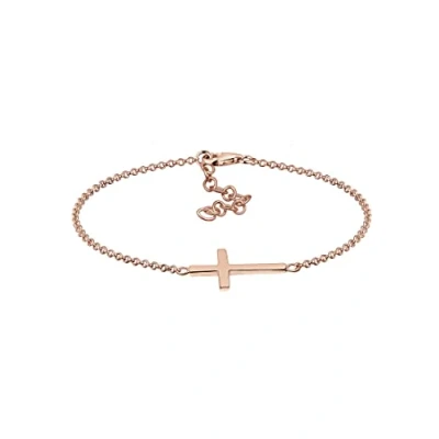 Immagine di Elli Bracciale Donne Croce in argento sterlino 925 placcato oro rosa