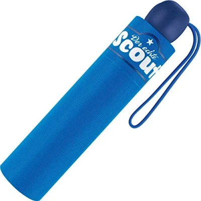 Immagine di Scout Ombrello tascabile per bambini, con strisce riflettenti, extra leggero, blu royal, Blu, s, Sporty/funzionale, moderno/minimalista