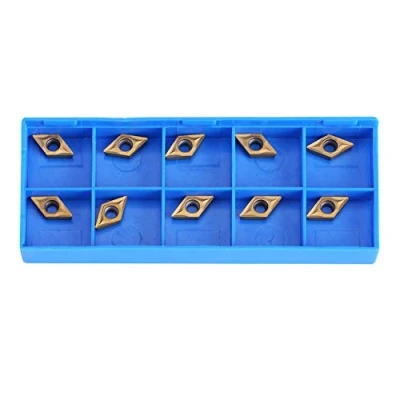 Immagine di 10pcs Punte in Metallo Duro a Forma di Diamante Inserti Utensile da Tornio Lama, DCMT070204 US735 DCMT51.51