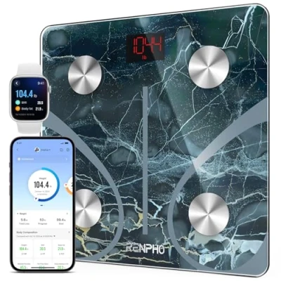 Immagine di RENPHO Elis 1 Bilancia Pesapersone, Professionale Impedenziometrica Bluetooth Pesa Persona Digitale con App Misura Peso Corporeo, Massa Grassa, BMI, Muscolare, Marmo