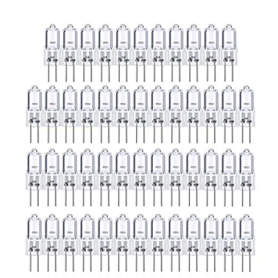 Immagine di ANDERK 50 pack Lampadina Alogene 12 V G4 base bi pin, Bianco caldo, 20 W T3 Jcd lampada