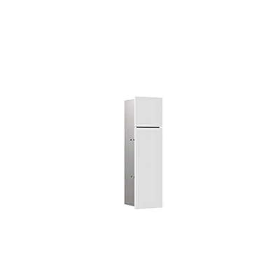 Immagine di Emco ASIS Pure Armadietto da Bagno a Incasso, Carta igienica e Porta scopino, con Funzione Push to Open, Colore Bianco Opaco, Legno, 17 cm x 60 14,9