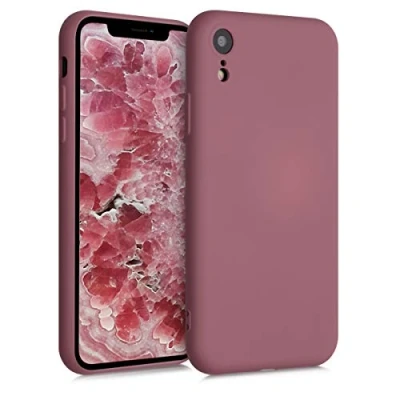 Immagine di kwmobile Custodia Compatibile con Apple iPhone XR Cover Back Case per Smartphone in Silicone TPU Protezione Gommata rosa scuro
