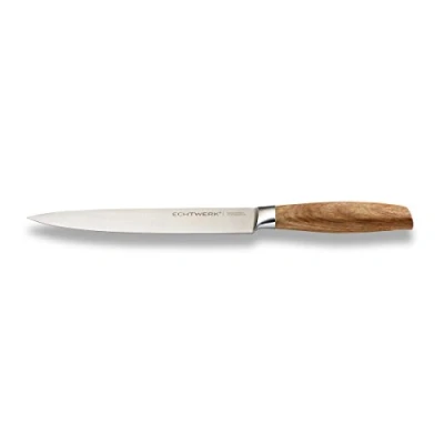 Immagine di ECHTWERK Coltello da prosciutto in Acciaio pregiato, per sfilettare, Cucina, Inox, Manico Legno, Classic Edtion, Lunghezza Lama: 20 cm