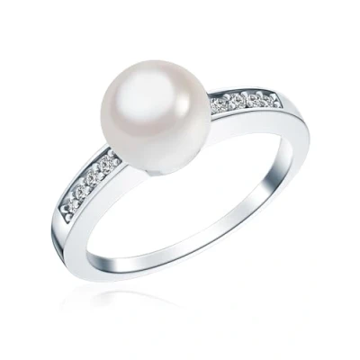 Immagine di Rafaela Donata Anello di Perle da Donna in Argento Sterling 925 con Zirconia organiche