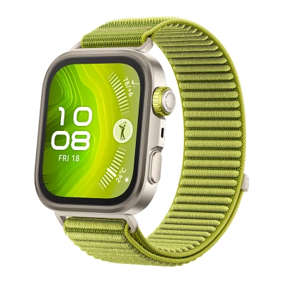 Immagine di Huawei Watch Fit 4 Pro Oro (Cinturino In Nylon Verde)