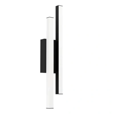 Immagine di EGLO Luce a LED per esterni Serricella, lampada muro con 2 aste luminose, in metallo nero, bianco caldo, IP55