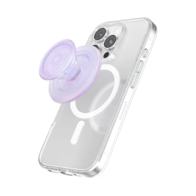 Immagine di PopSockets: PopGrip Round per MagSafe Anello Adattatore Incluso Supporto e Impugnatura Telefoni Cellulari Custodia con un Top Intercambiabile Opalescent Clear