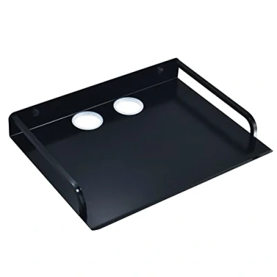Immagine di Scaffale Multimediale, Mensola da Parete per Proiettori Ripiani Sospesi TV Box, Lettori DVD, Ricevitori Hi Fi, Console di Gioco e Modem, Nero Router Rack Supporto Via Cavo…