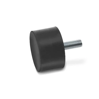 Immagine di Ganter Normelemente GN 352 30 M8 S 55 Tampone in gomma, Nero, Durchmesser: 30mm Höhe: 30mm, Set di 10 Pezzi