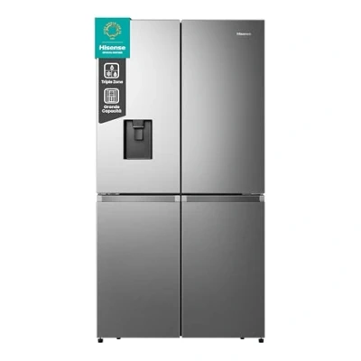 Immagine di Hisense RQ758N4SWSE Frigorifero Quattro Porte Americano, Grande capacità 606 litri, Finitura Inox, Total No Frost, Classe E, Motore Inverter, Metal Cooling, Convert Zone, WiFi