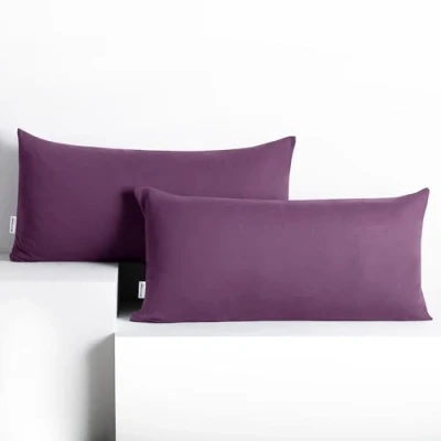 Immagine di DecoKing 2 federe 40 x 80 cm, in cotone, con chiusura lampo, colore: prugna, ambra