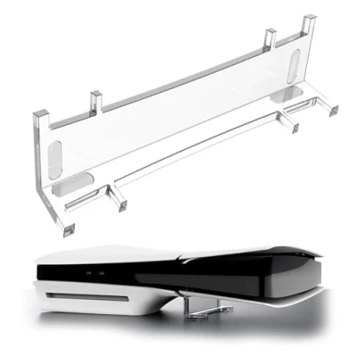 Immagine di Supporto PS5 Slim,Base Playstation 5 Slim,Stand Slim,Trasparente Acrilico Orizzontale per Slim Disc/Digital Edition,Supporto