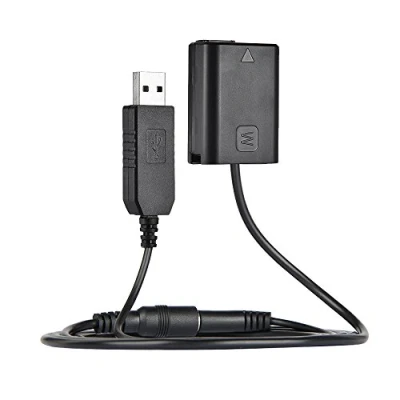 Immagine di Andoer Adattatore batteria NP FW50 USB AC PW2 compatible con Sony NEX 3/5/6/7 Serie A33 A37 A35 A55 a7 a7R a7II A6000 A6300