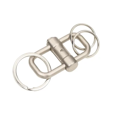 Immagine di TROIKA portachiavi con 3 anelli in 2 misure WAY KEY Chiusura scorrevole per una facile organizzazione delle chiavi Metallo pressofuso Argento originale, argento, 7,3 x 3,2 1,2 cm