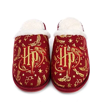 Immagine di Harry Potter pantofole da donna slip on soffici rosse, Rosso, 38/39 EU