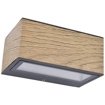 Immagine di Lutec GEMINI 5189135118 Lampada da parete per esterni a LED (monocolore) 10.5 W Legno