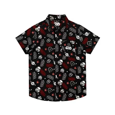 Immagine di Star Wars Camicia per Ragazzi Darth Vader Stormtrooper e Yoda Nero 3 4 Anni