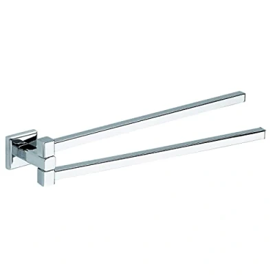 Immagine di GEDY Porta Asciugamani Bagno Colorado in Acciaio Inox e Cromall, Appendi a Snodo Fissabile con Viti Incluse, Peso Supportato 7 kg, Cromato, 5x4,2x34,9cm