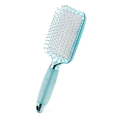 Immagine di Navaris Spazzola Piatta per Capelli Effetto Liscio Asciugare Stirare Corti e Lunghi Paddle Brush con Manico in Gel Bianco Blu