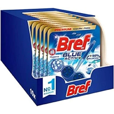 Immagine di Bref WC Blue Activ + Detergente WC, Pulizia e Freschezza per il tuo Formato Scorta da 10 confezioni