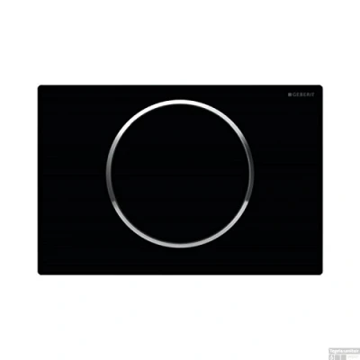 Immagine di Geberit, Placca di comando Sigma10 115.758.KM.5, per risciacquo a 1 quantità, colore nero, cromo 115758KM5