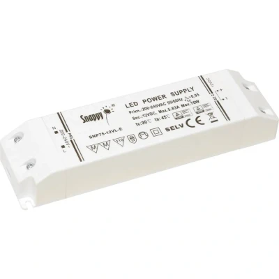 Immagine di Dehner Elektronik Snappy SNP75 12VL E Trasformatore per LED Tensione costante 75 W 0 5.83 A 12 V/DC non dimmerabile, adatto mobili 1 pz.