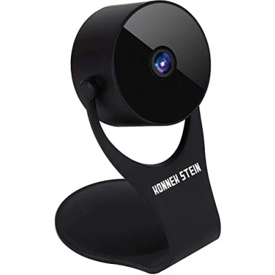 Immagine di Konnek Stein Security Camera 1080p HD Indoor Wireless Smart Home Detection with Night Vision 2 Way Audio Works Alexa Assistant Black