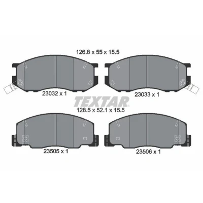 Immagine di TEXTAR Kit pastiglie freno con segnalatore acustico usura 2303201