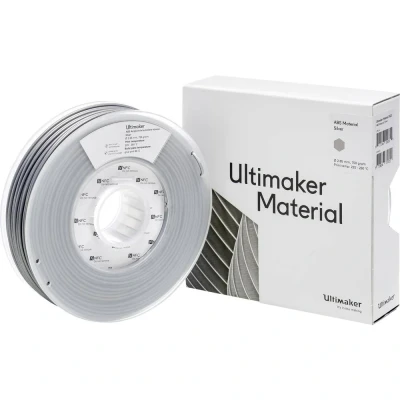 Immagine di Ultimaker ABS M2560 Silver 750 206127 Filamento per stampante 3D Plastica 2.85 mm g Argento 1 pz.