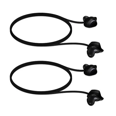 Immagine di kwmobile 2x Laccetto Portauricolari Compatibile con Samsung Galaxy Buds/Buds Plus Cordino Portacuffie In Ear Laccio Ferma Cuffiette nero