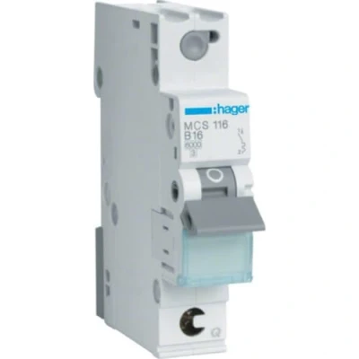 Immagine di Hager MCS116 Interruttore magnetotermico A 1 fase 16 230 V, 400 V