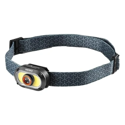 Immagine di NEBO MYCRO 500+ Lampada da testa per corridori, ricaricabile e resistente all&#039;acqua, con modalità luce spot inondazione, torcia fari cinghia attività all&#039;aperto